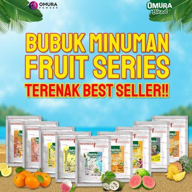 

Original Omura Powder Drink Buah 1KG - Bubuk Minuman Rasa Buah Mix Gula Tanpa Susu
