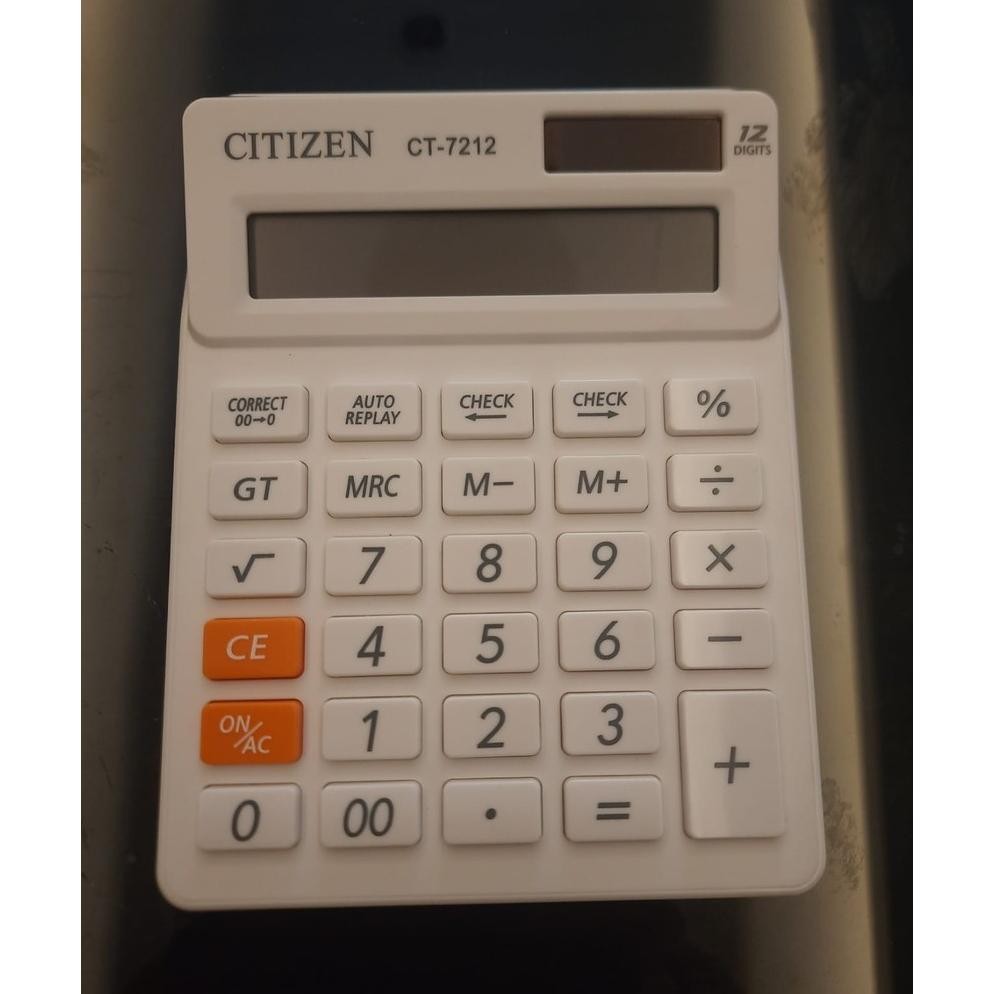 

Kalkulator Kasir CT-7212 - Calculator 2 Display Layar / Check Ulang CT7212 12Digit RB2