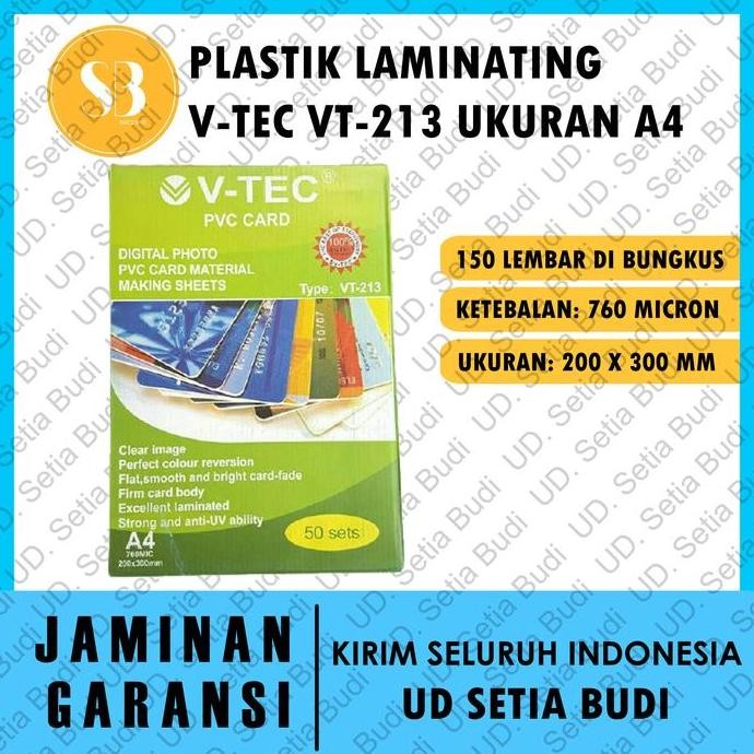 

Promo Plastik Laminating V-Tec VT-213 Ukuran A4 760 Micron COD