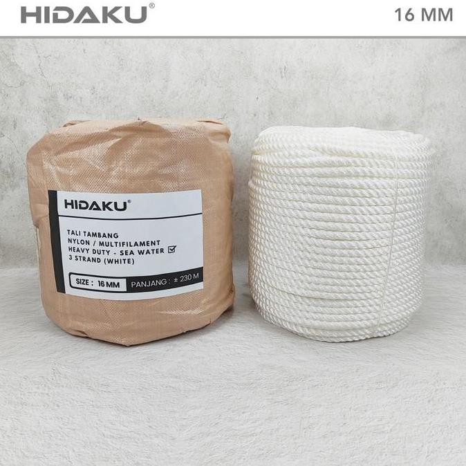 Hidaku Tali Tambang Nylon 16Mm Roll / Tambang Nilon 16Mm / Roll