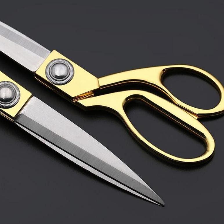 

Gunting Kain / Bahan Luxury QIUDISI Gagang Emas 8,5 Inch, 9,5 Inch 10,5 Inch Gunting Bahan Kain / Gunting Potong Bahan Kain /Tailor Scissors Textile Scissors RB2