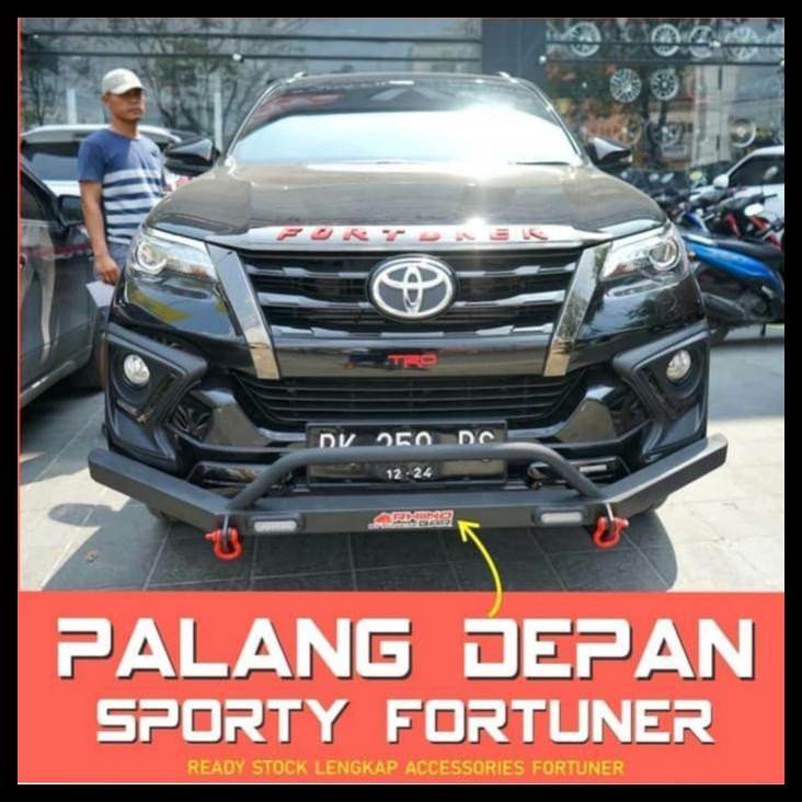 TERBARU TANDUK DEPAN FORTUNER ALL NEW VRZ BUMPER GUARD TOWING BAR RHINO BESI 