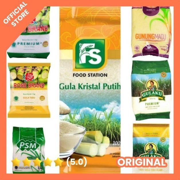

GULAKU gula tebu premium hijau - kuning pasir putih 1kg Nugi