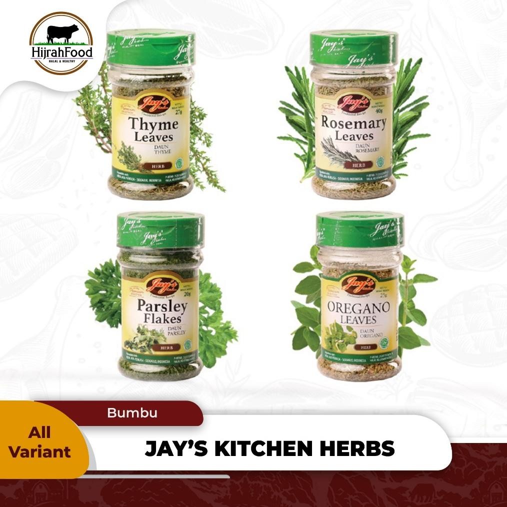 

Jay's Kitchen Herbs Oregano - Rosemary - Thyme - Parsley Leaves Nugi