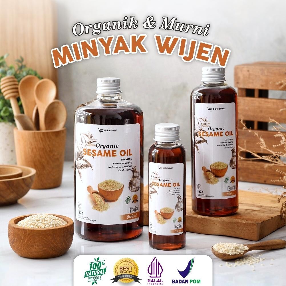 

Minyak Wijen Halal Asli 100% Organik Murni Organic Sesame Oil Original Natural Nugi