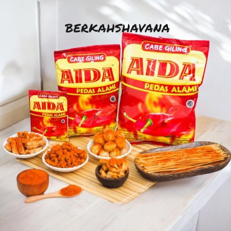 

Cabai Giling Bubuk Aida 250gr Pedas Alami Nugi
