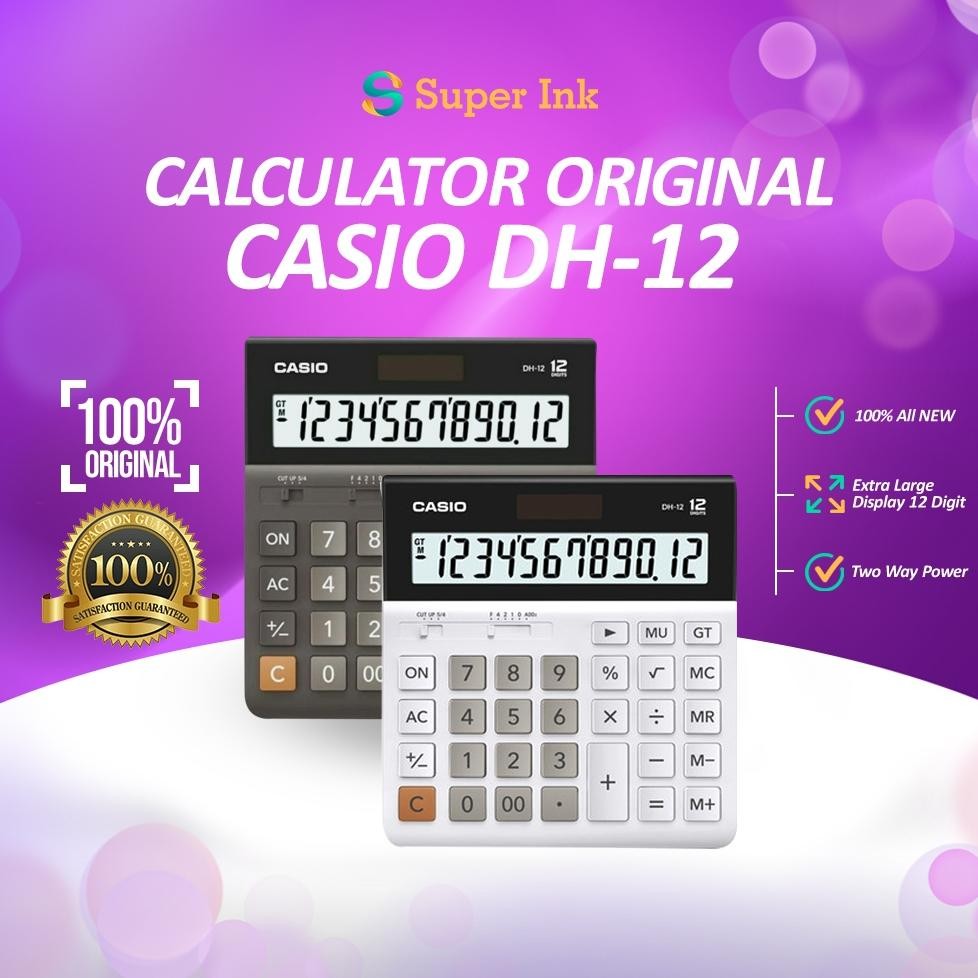 

Kalkulator Casio DH-12 BK White 12 Digits Kalkulator Garansi Resmi RB2