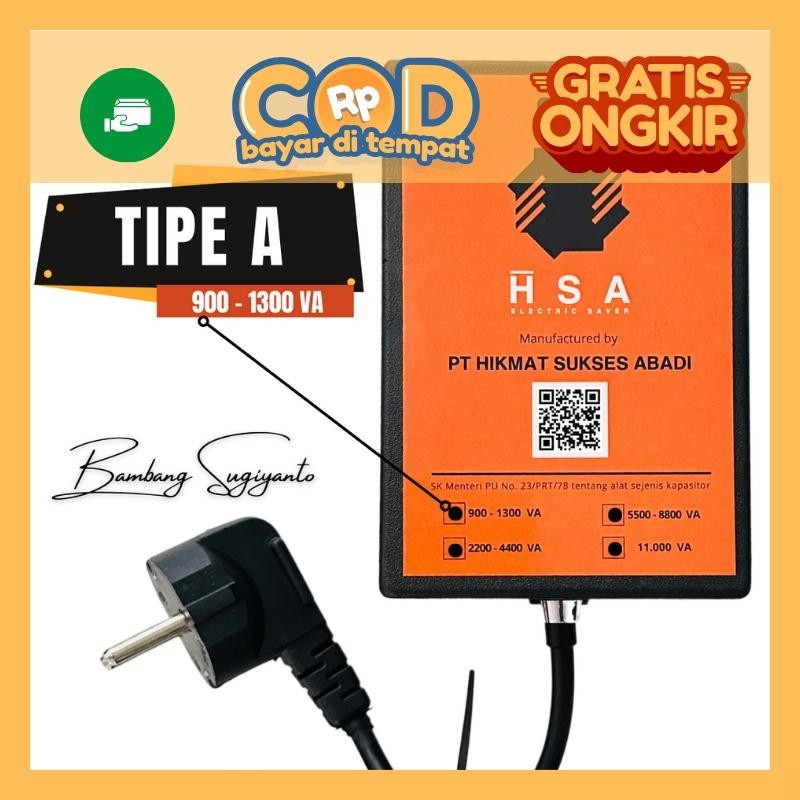 ALAT PENGHEMAT TOKEN LISTRIK HSA ELECTRIC SAVER TIPE A 900 - 1300 WATT PT HIKMAT SUKSES ABADI PAK BA