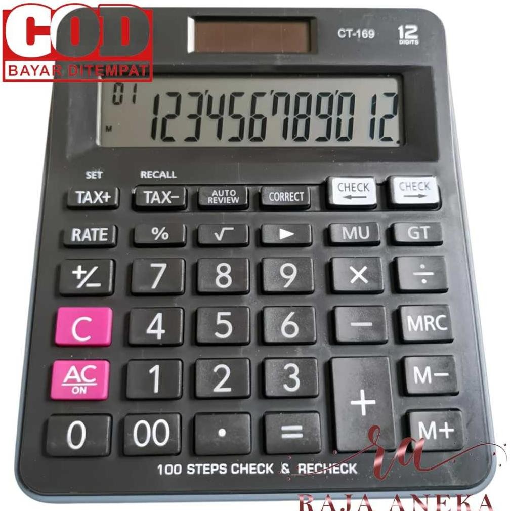 

KALKULATOR SDC 169 - KALKULATOR 12 DIGIT - CHECK DAN CORRECT SUPER GRADE CT RB2