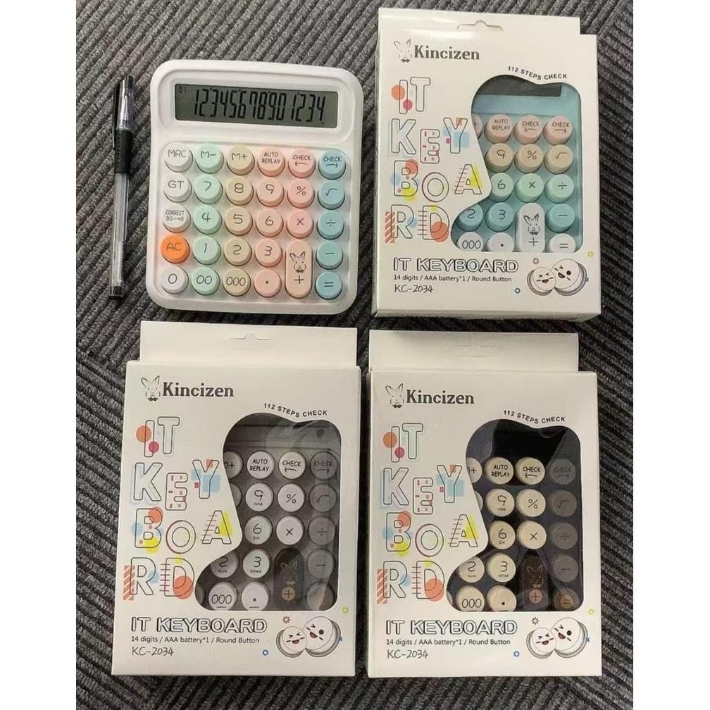 

Kalkulator Rainbow KINCIZEN KC 2034 - Calculator Pastel 14 Digit Tombol Mechanical Fancy Color RB2