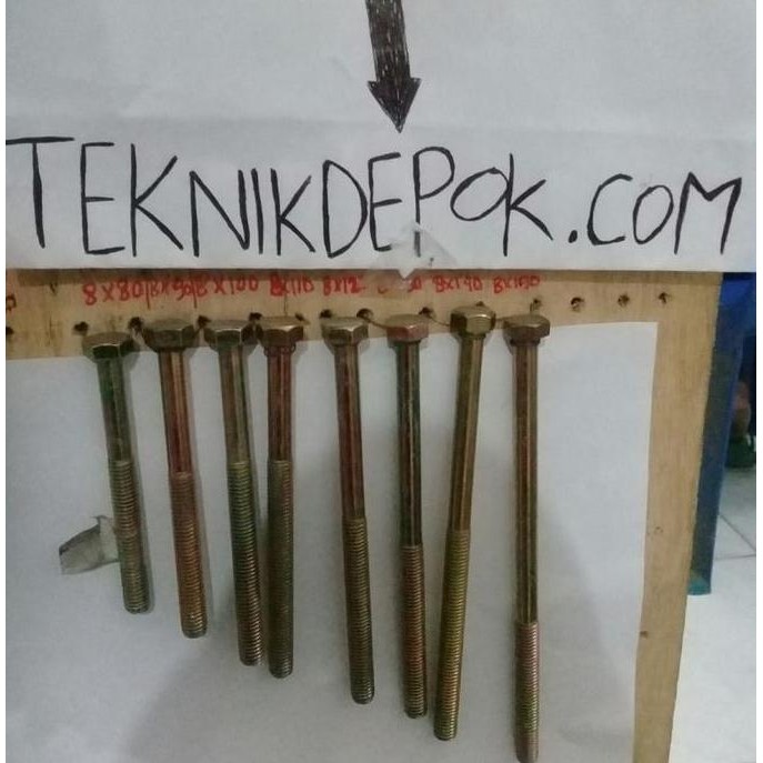 baut 8 x 150 mm mur baut kuning 8 x 150 mm baut besi 8 x 15 cm DISKON