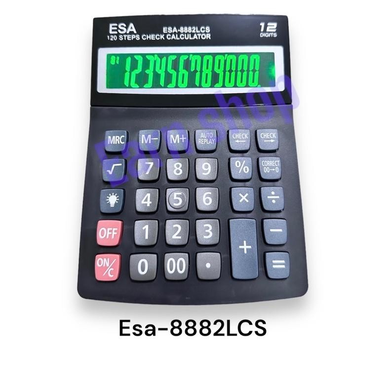 

KALKULATOR LED ESA-8882LCS 12 DIGIT | KALKULATOR DAGANG LED ESA-8882 BATRE AAA RB2