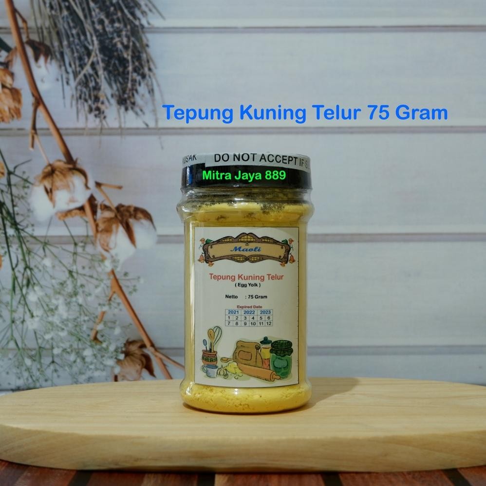 

Tepung Kuning Telur 75 gram / Egg Yolk Powder / Kuning Telur Bubuk Nugi