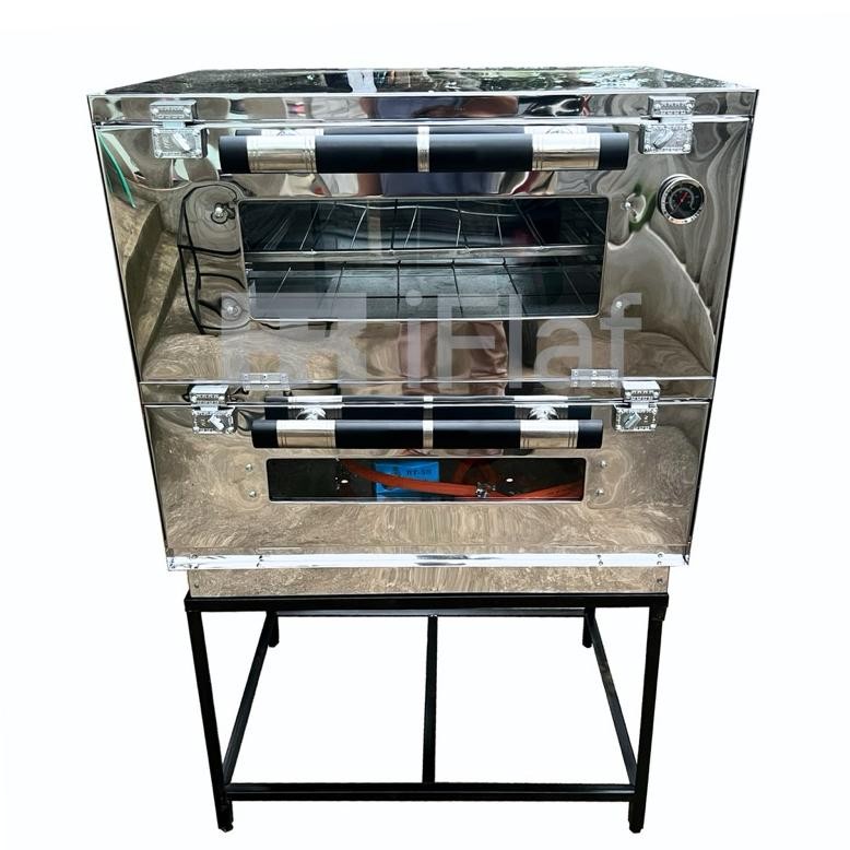 Oven Gas Stainless Api Atas Bawah Ukuran 75X55X70 cm Oven Gas Roti Oven Gas Bolu Oven Gas Kue Nugi