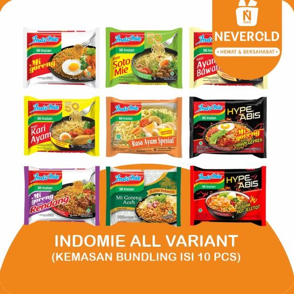 

INDOMIE ALL VARIANT TERLENGKAP BUNDLING ISI 10 PCS Nugi