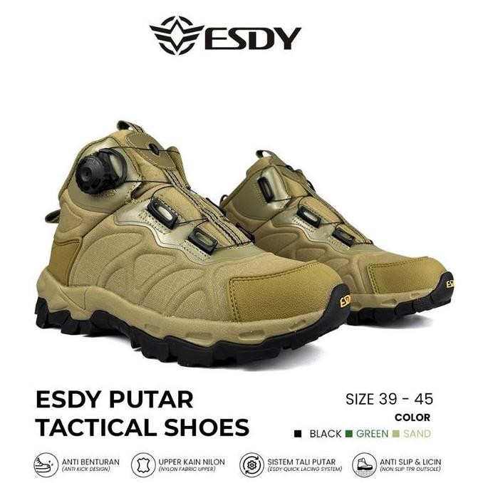 SEPATU ESDY PUTAR TACTICAL BOOTS 6 INCH ORIGINAL IMPORT MADE IN USA 3 VARIAN WARNA