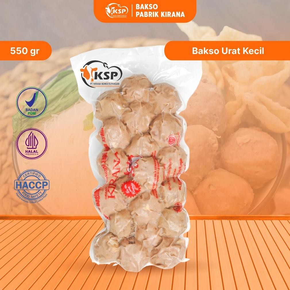 

Bakso Urat Kecil Grand Kirana Ukuran 550Gram Umur Penyimpanan 6 Bulan Rebus Goreng Panggang Nugi