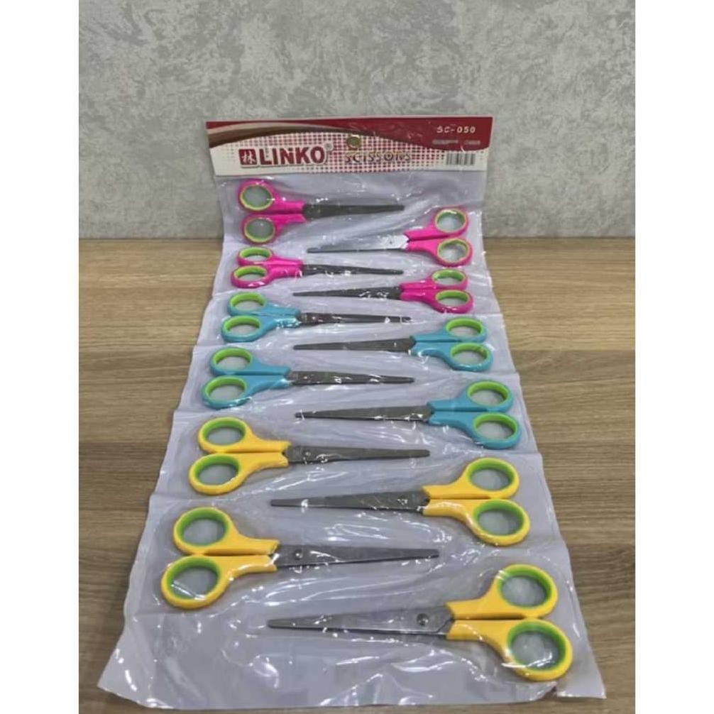 

Gunting Renceng isi 12 pcs Murah 6,5 inch Stainles Stell Ladypop Pacman Linko Random RB2