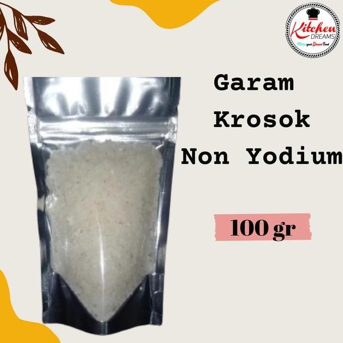 

Garam kristal laut / Crystal sea salt non yodium/ Garam Krosok 100 gr AS