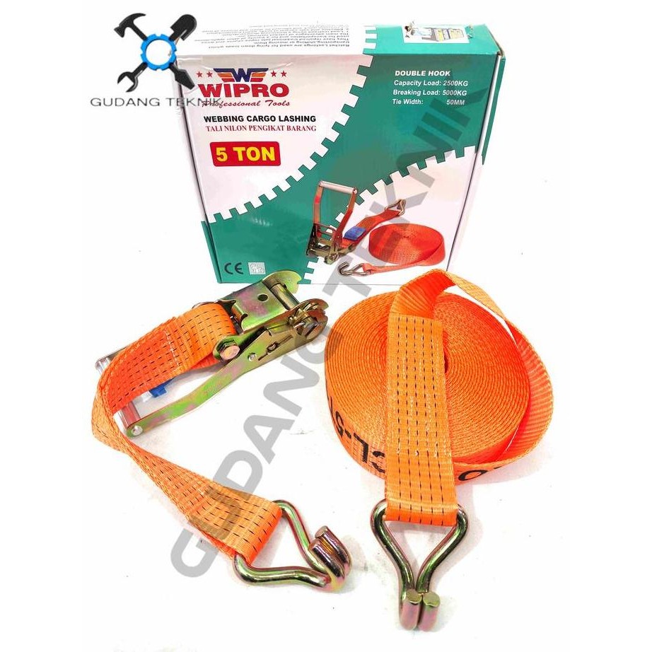 Baru Trek Belt Tali Pengikat Barang 5 Ton Wipro Cargo Lashing 8-12M