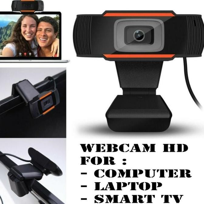 Tersedia Webcam HD 1080P 8FPS USB + Mic - Kamera Laptop PC Smart TV Portable