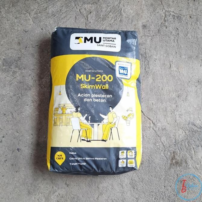 Mu 200 Semen Acian 40 Kg / Skim Coat Plester Dan Beton Mu 200
