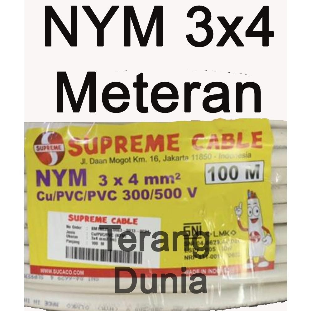 Kabel NYM 3x4 Meteran Kabel Supreme NYM 3x4 Meteran Kabel 3x4 Meteran Nugi