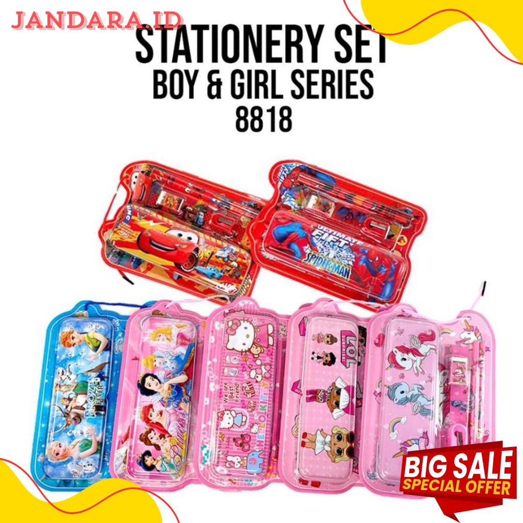 

Stationery Set / Alat Tulis Set / Paket Alat Tulis / Stationery Set Fancy 8818 Komplet Plus Kaleng Diskon