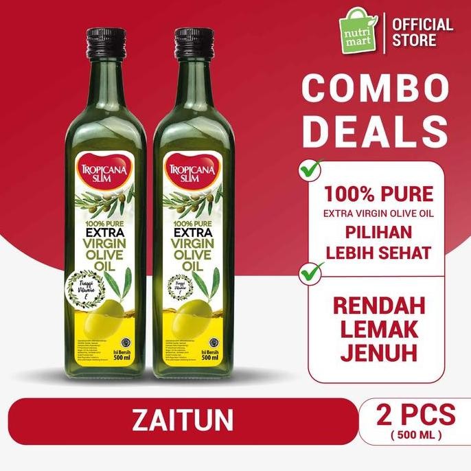 

Twin Pack Tropicana Slim Extra Virgin Olive Oil 500Ml - Minyak Zaitun Diet Diskon!