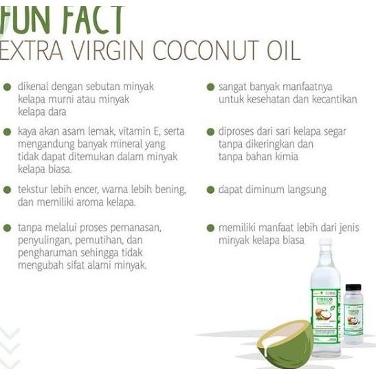 

Fineco Vco Virgin Coconut Oil 500Ml Botol Kaca - Minyak Kelapa Murni Diskon!