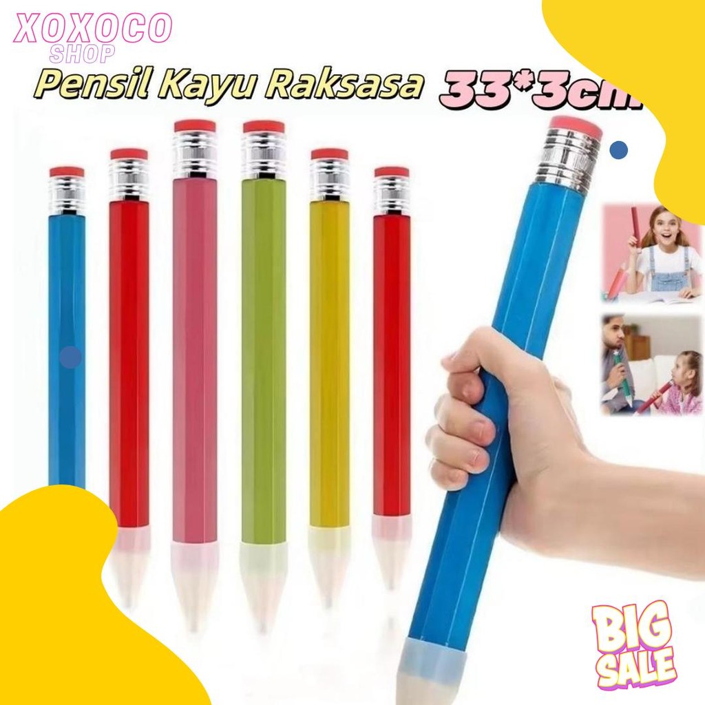 

Bliss 33 Cm Pensil Jumbo Besar Mainan Pencil Pensil Jumbo Hiasan Photo Kado Alat Tulis Anak-Anak Diskon Setengah Harga