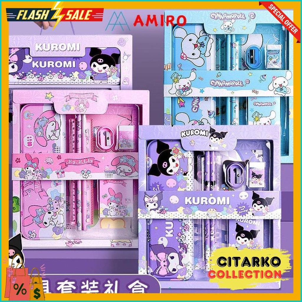 

(7 In 1) Study Set Kotak Pensil Anak Set 7 In 1 Stationery Untuk Hadiah Anak Sekolah / Alat Tulis Set Kotak Pensil Karakter Murah Lucu Diskon Setengah Harga