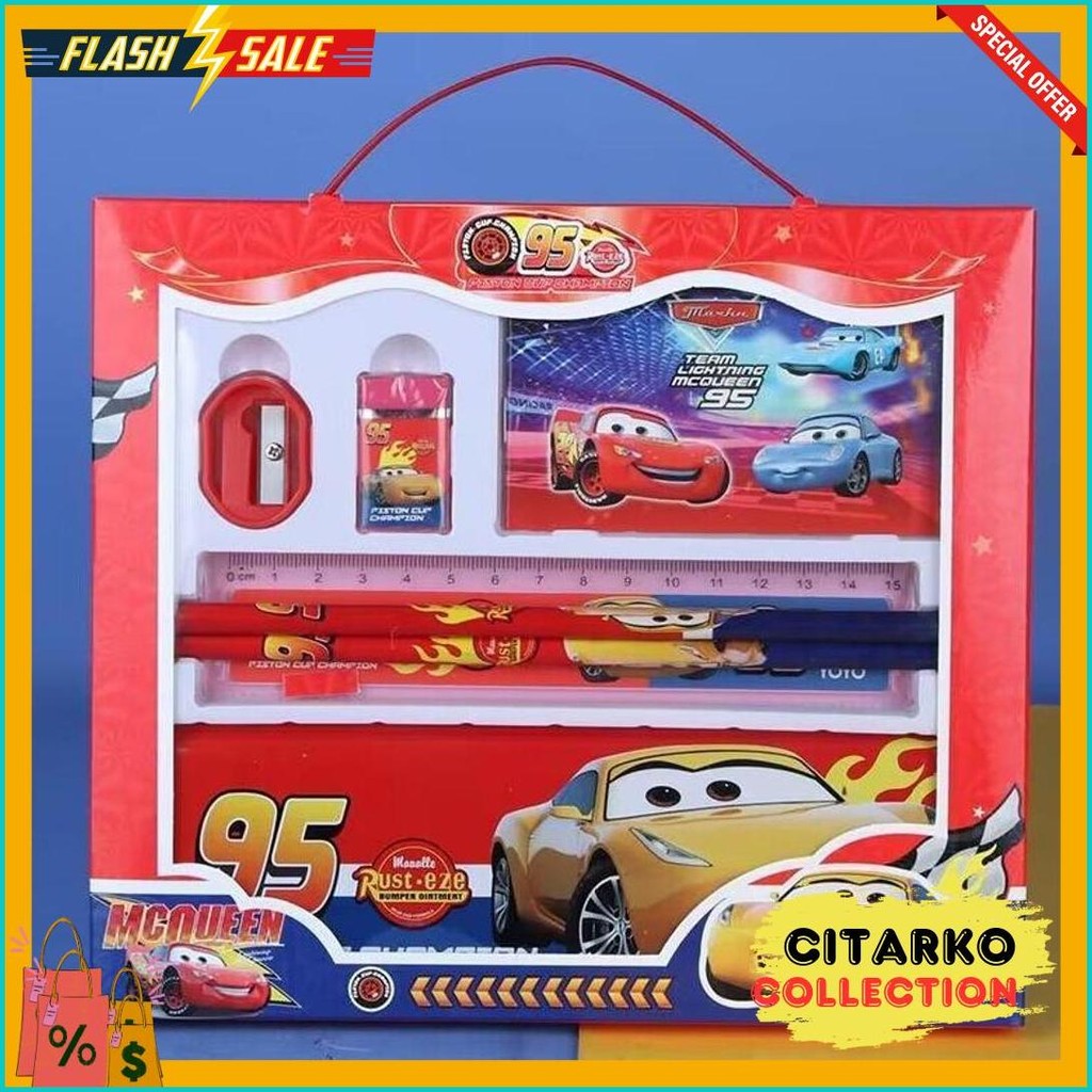 

Set Atk Gift Box Kids Anak Animal Bear Ocean Bunny Rabbit Car Spiderman Doraemon Penggaris Penghapus Rautan / 1 Set Pencil P15 Flash Sale! Diskon Hingga 70%