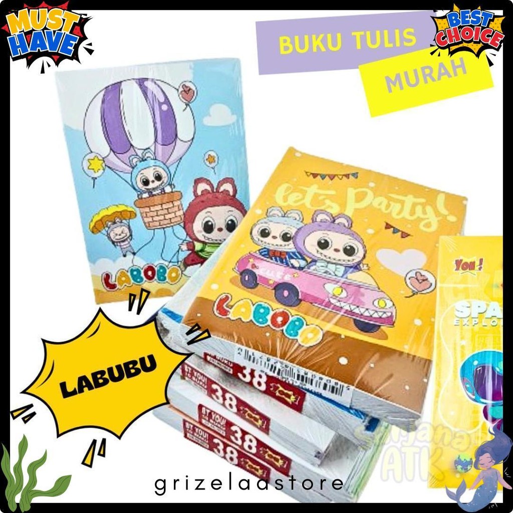 

(Harga Per Pak Isi 10) Buku Tulis 38 Lembar You By Kiky Diskon Setengah Harga