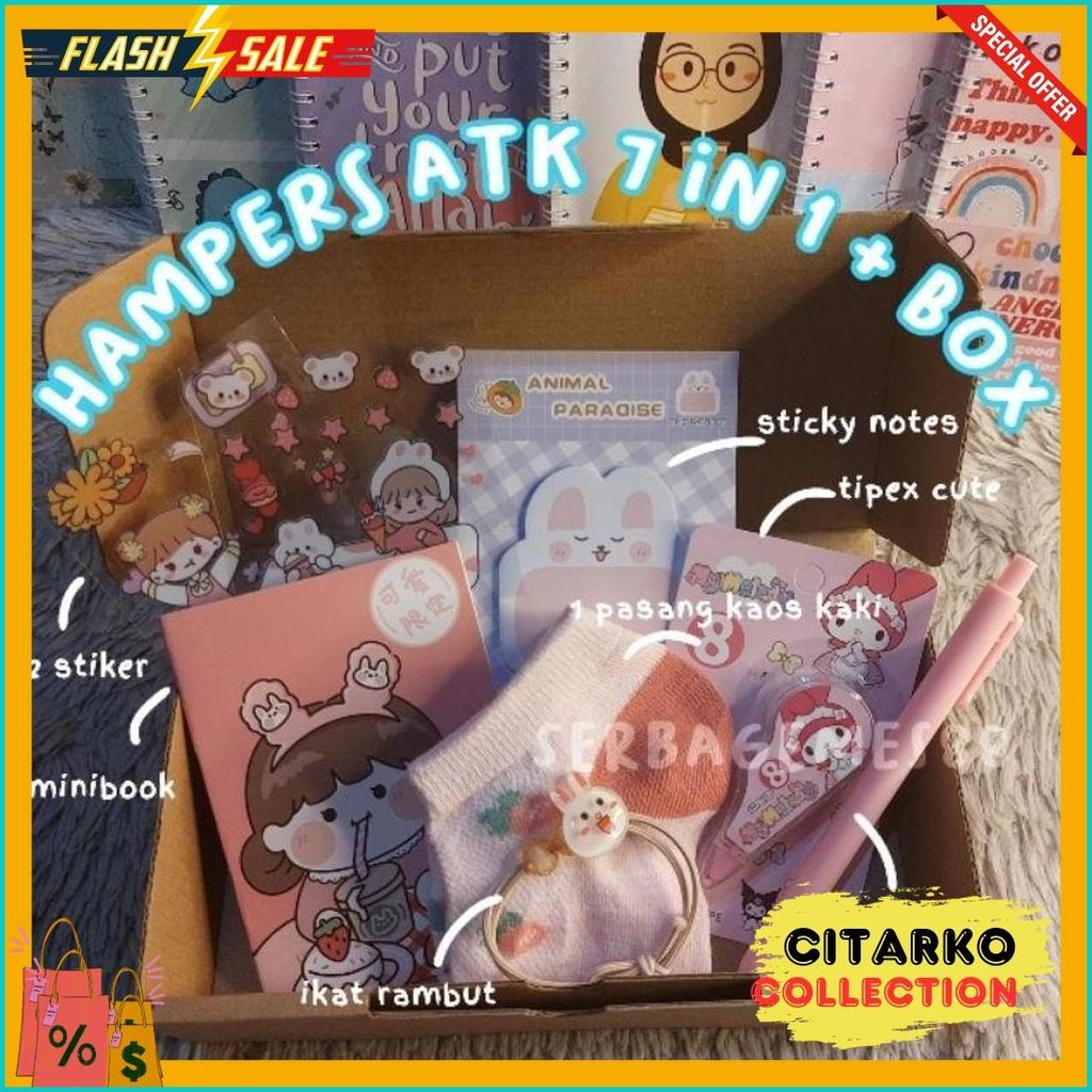 

Serbagemes88 - Set Alat Tulis 7 In 1 Lengkap / Gift Hampers Kado Hadiah Sekolah / Stationery Set Hadiah Lucu Wisuda / Kado Ulang Tahun Cewek / Hampers Murah / Gift Box Lucu / Stationery Set Aesthetic / Paket Alat Tulis Anak / Kado Unik Perempuan Diskon