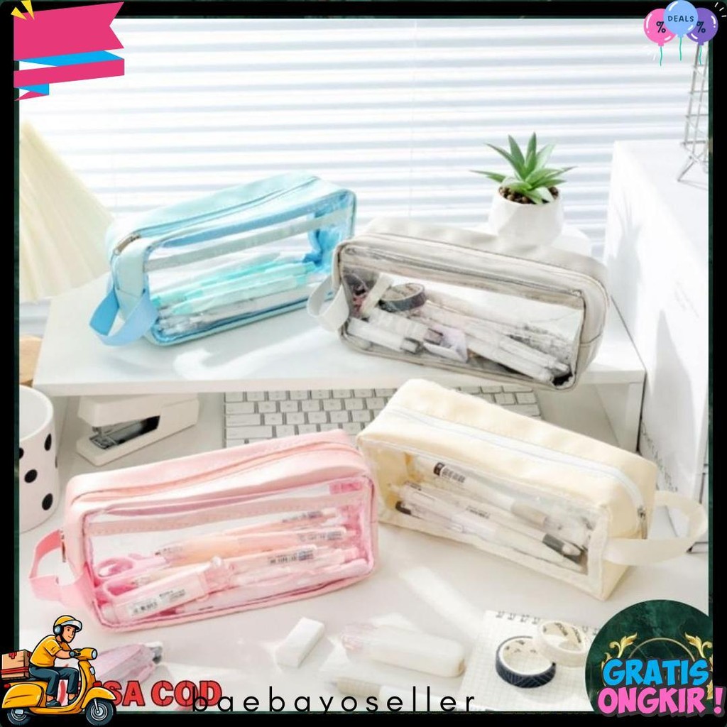 

Sg9 - Kotak Pensil Transparan Tempat Pensil Alat Tulis Aesthetic Tempat Pensil Polos Terlaris! Produk Ini Banyak Dicari