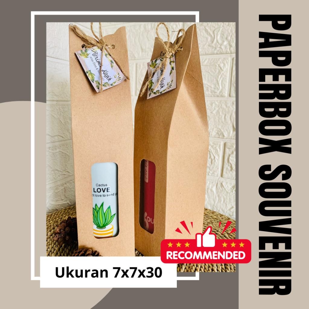 

Bis Paper Box Souvenir Pernikahan Botol Paper Kraft Tebal Box Souvenir Botol/Tumbler Craft 7X7X30 Paperbox Payung Paperbox Botol Paperbox Handuk Paperbox Botol Kaktus