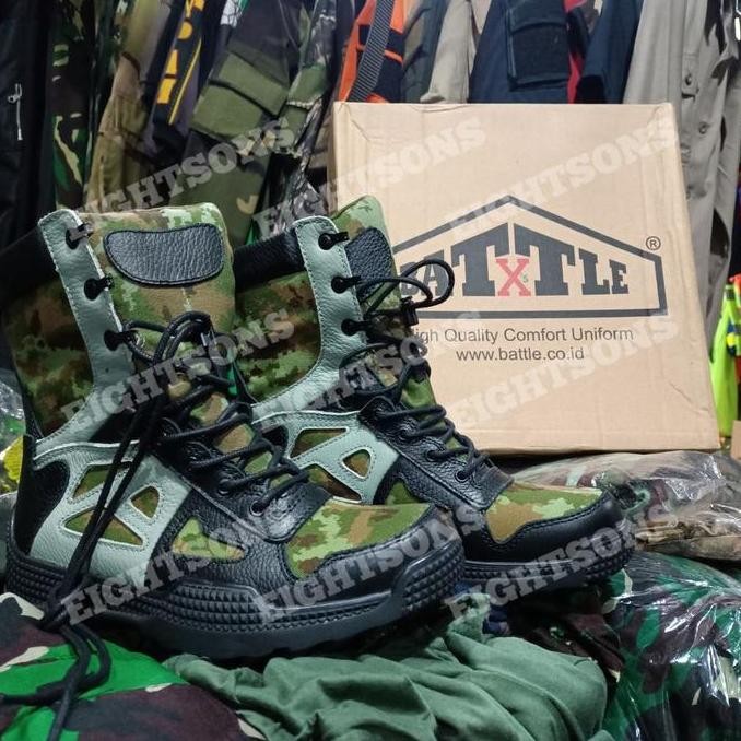 BATTLE X SEPATU PDL KOSTRAD JATAH TNI VIGOROSO SEPATU PDL BOOTS BATTLE