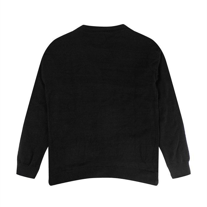 Oms Jaket Pria - Eternalworks Black Knitwear Cardigan - Cardigan Rajut