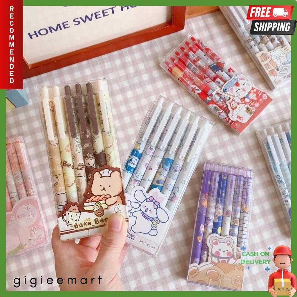 

Pulpen Gel 6Pcs Pulpen 1 Pack Aesthetic Pena Gel Pulpen Coquette Mekanik Lucu 0,5Mm Hitam Gel Pen Alat Tulis Bolpoin Bulpen Coquette Stationery Terlengkap Dan Termurah