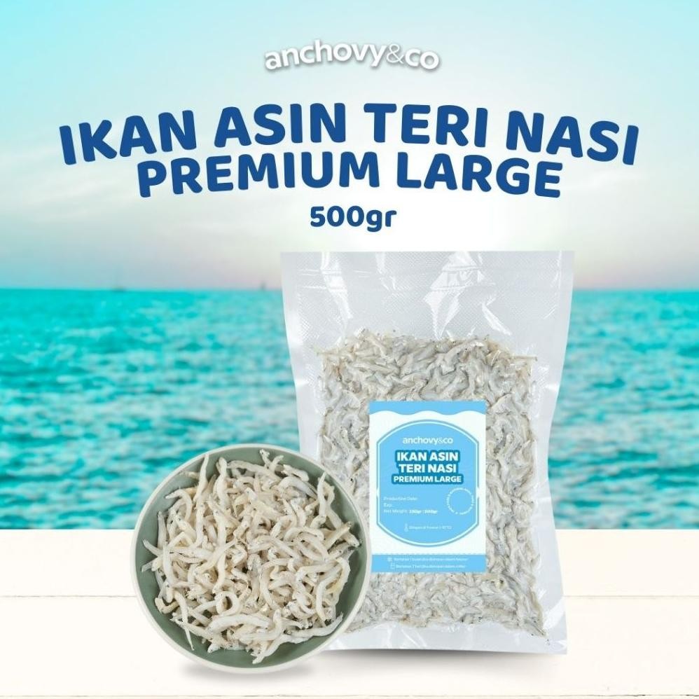

Ikan Asin Teri Nasi Premium Large 500gr Anchovyandco