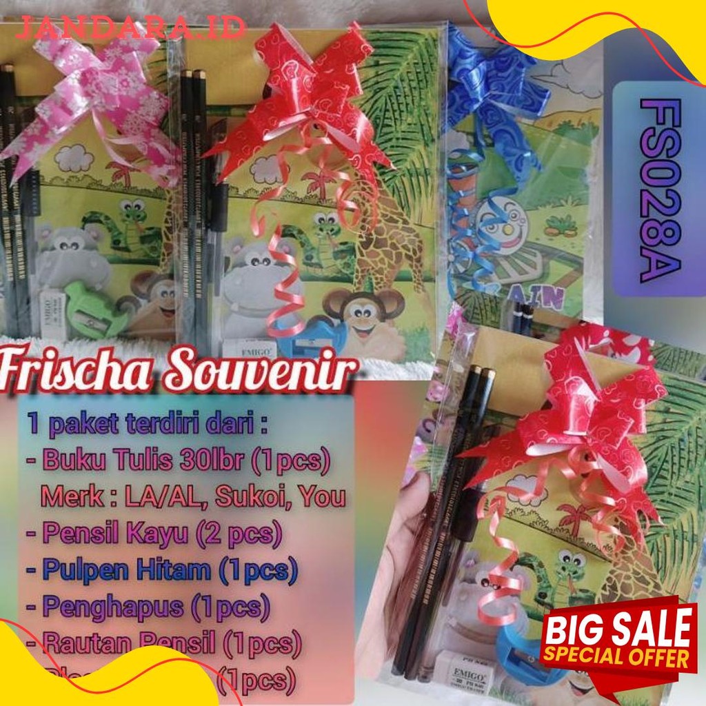 

Paket Hemat Fs028 / Alat Tulis Set / Bingkisan Ulang Tahun / Souvenir Ultah / Hadiah Lomba Diskon