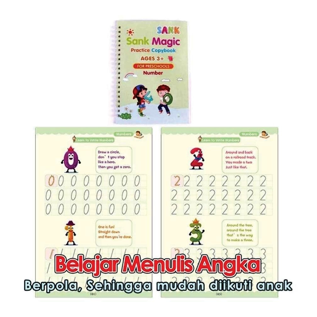 

Sank Magic Book ( Isi 4 Buku + Pulpen + Refill ) Buku Belajar Menulis Menggambar Edukasi Anak Diskon Setengah Harga