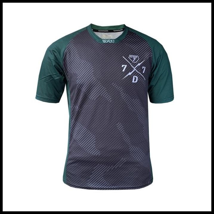 JERSEY SEPEDA SEVEN7 MTB DOWNHILL ENDURO ROAD XC AM 77 CAMO LINE GREEN