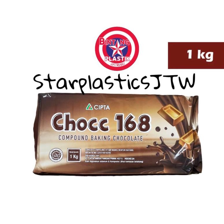 

TOP BRAND! Coklat Blok Chocc 168 1kg / Chocolate Batang / cokelat block Choc 168 Halal Nugi