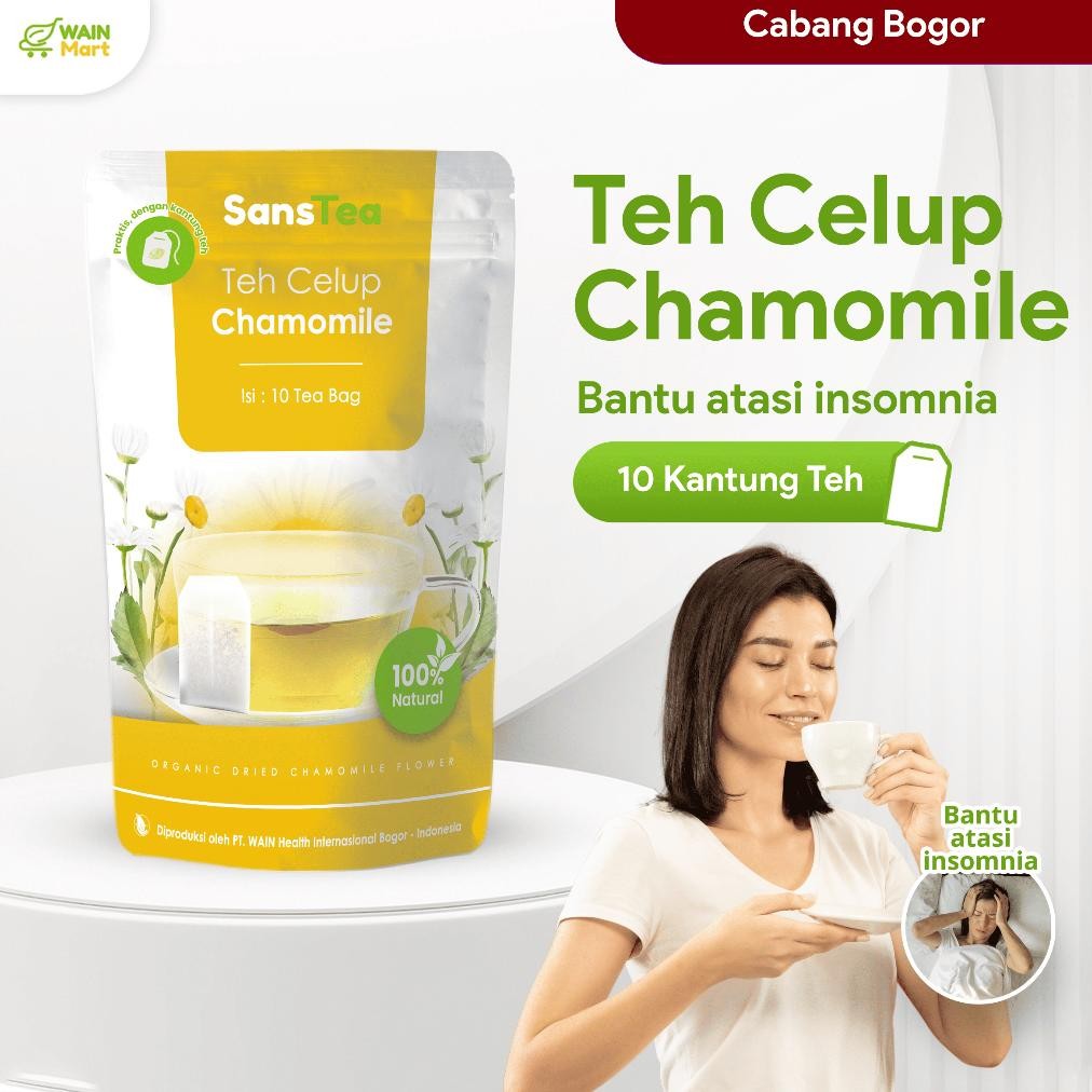 

ANTI IMSOMNIA !!! Teh Celup Bunga Chamomile Herbal Relaksasi kaya Antioksidan Nugi