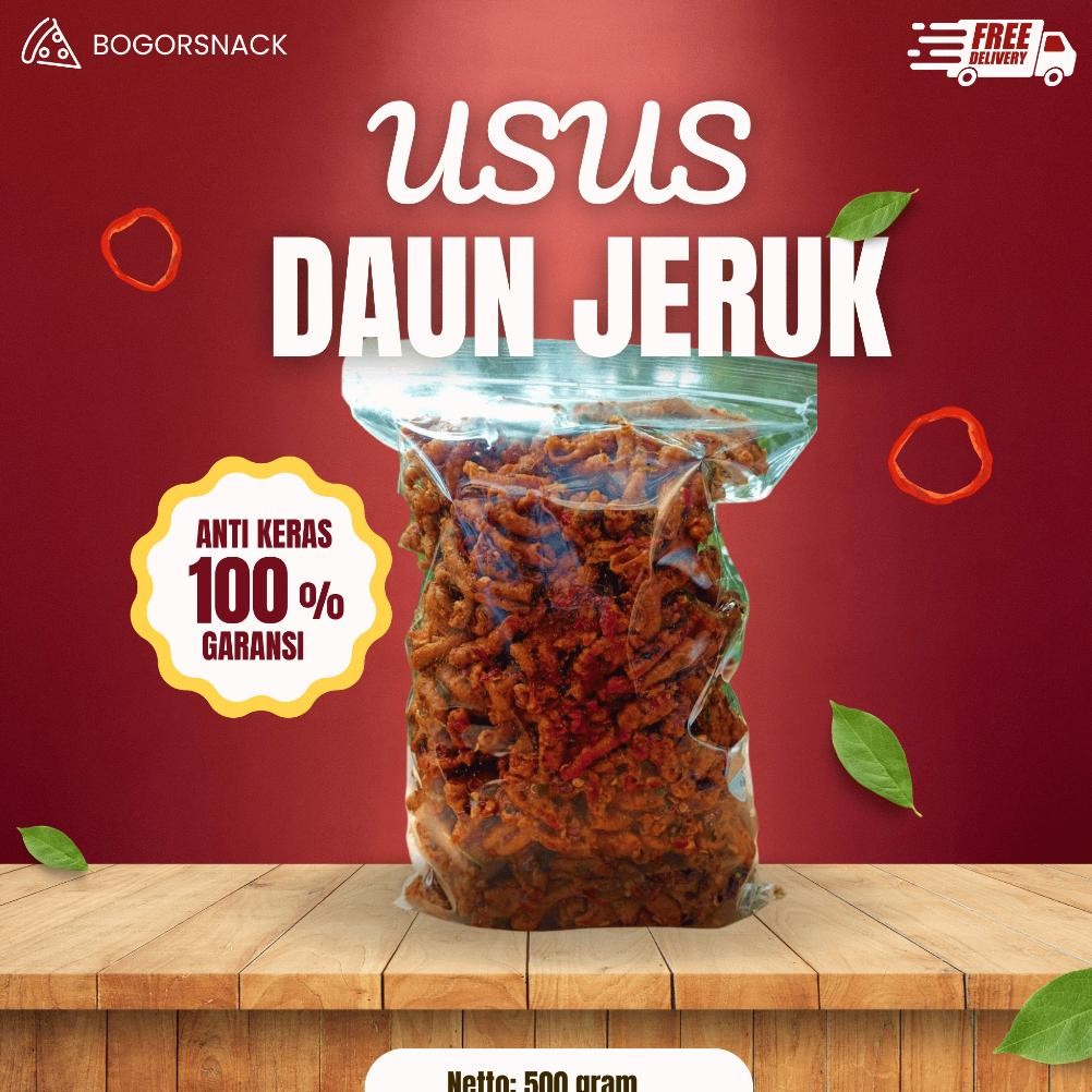 

Usus Crispy Daun Jeruk 500gram Bogorsnack Nugi