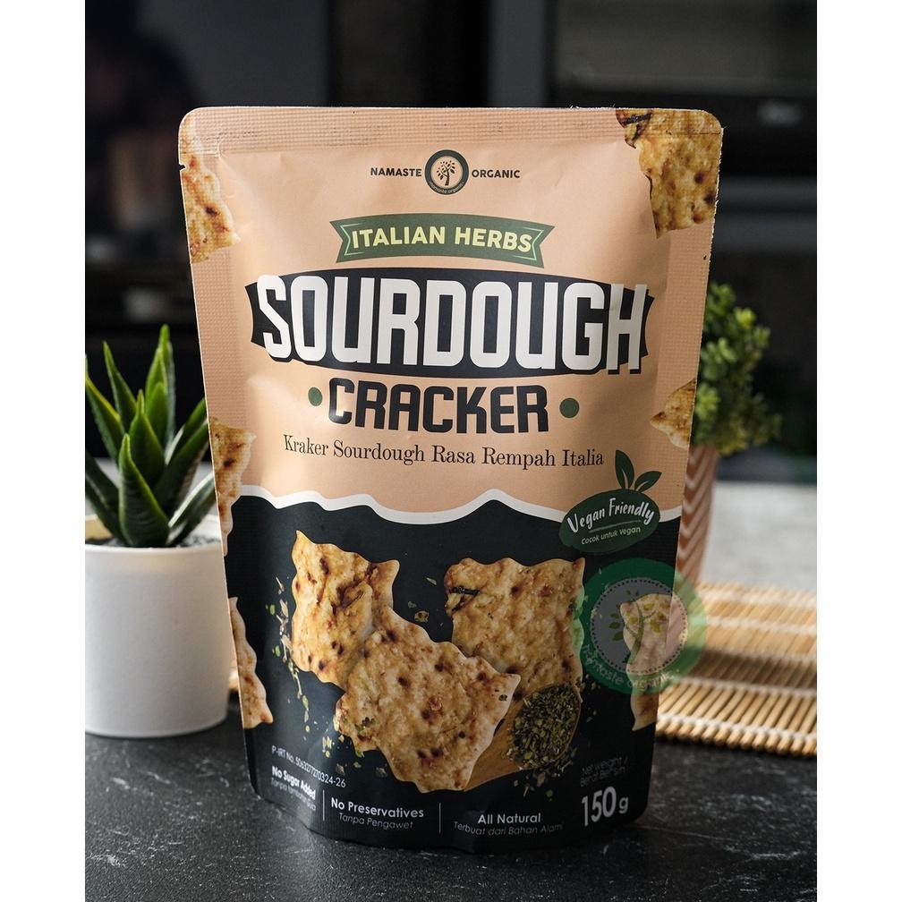 

SOURDOUGH CRACKER VEGAN FRIENDLY - ITALIAN HERBS 150GR Nugi