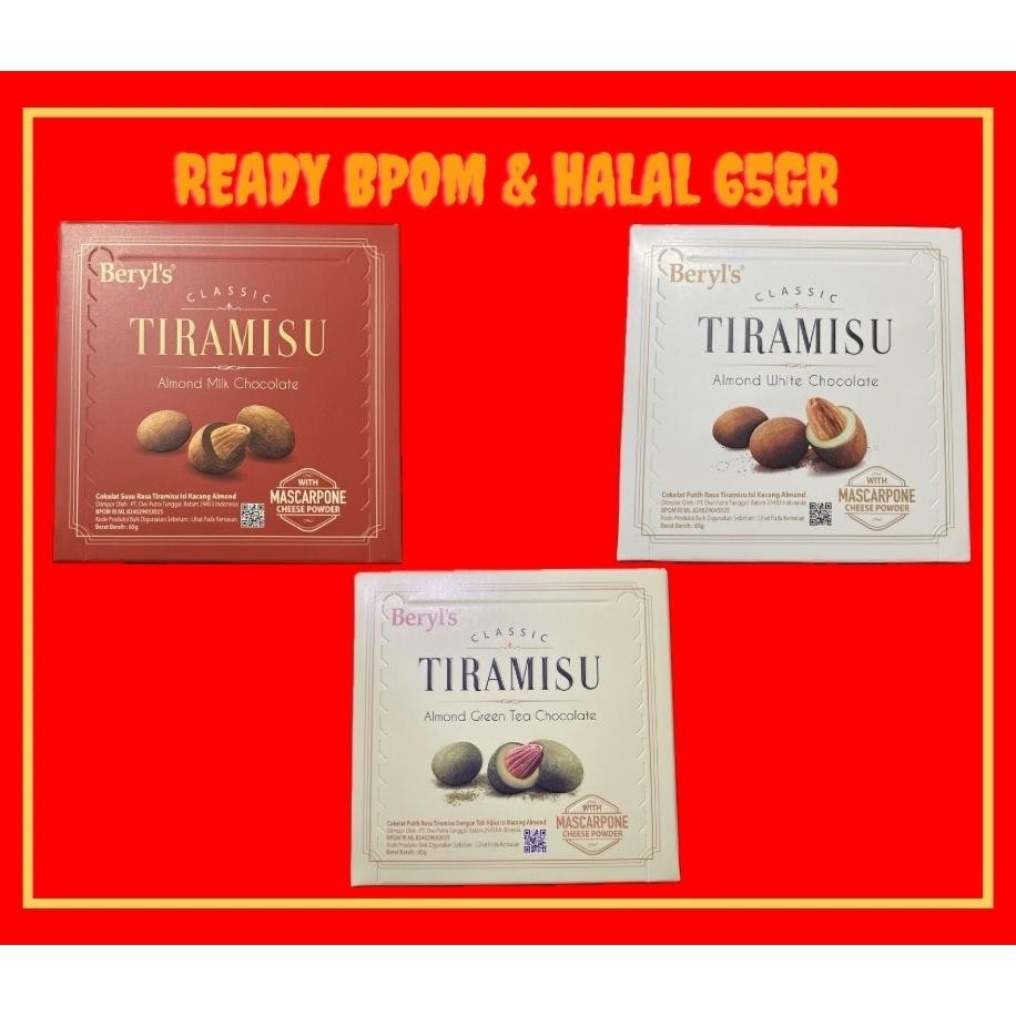 

[READY BPOM 65G] BERYL'S TIRAMISU ALMOND MILK/WHITE/GREENTEA CHOCOLATE Nugi