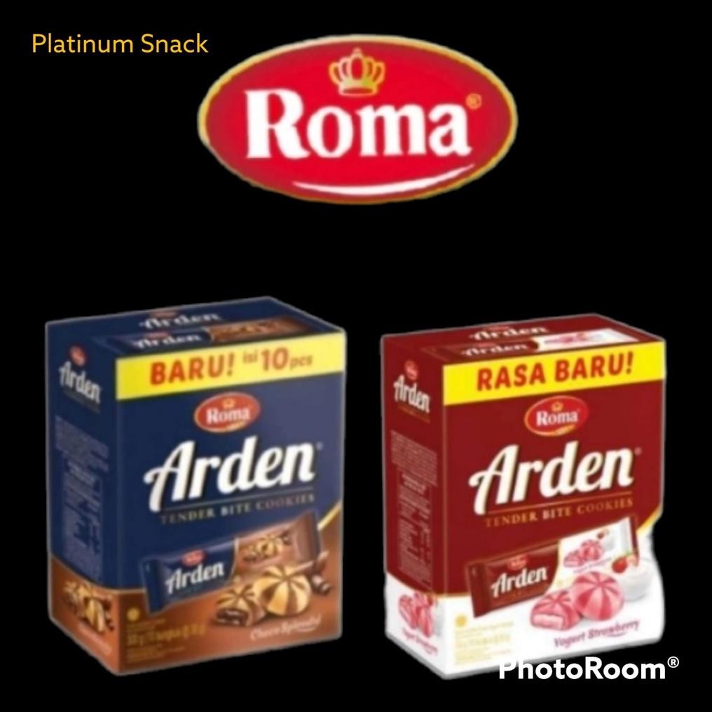 

Roma Arden Cookies Choco Splendid, Arden Yogurt Strawberry NEW Box | Isi 10 bks @ 30 gr Nugi